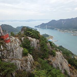 경남통영 사량도 지의류 관찰
